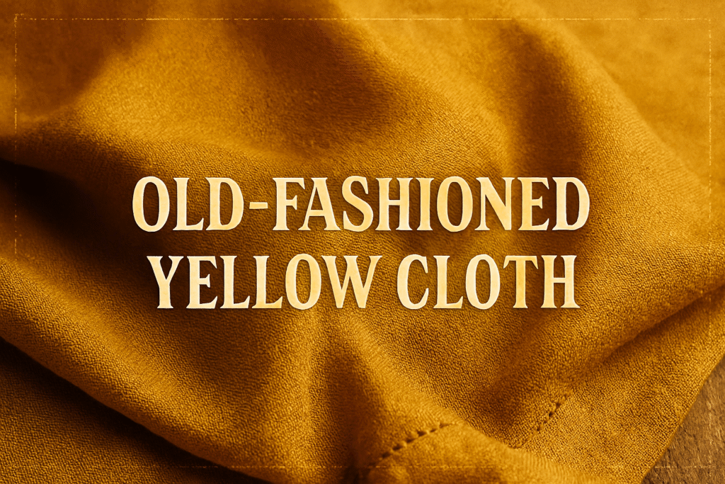 old-fashioned yellow cloth