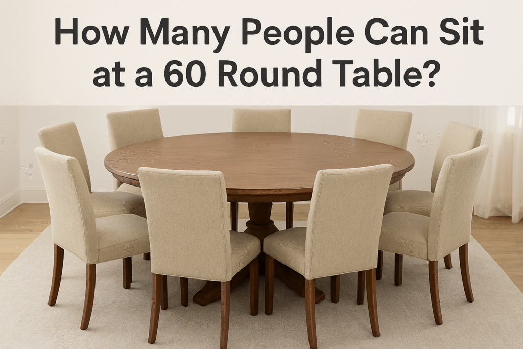 how many people can sit at a 60 round table